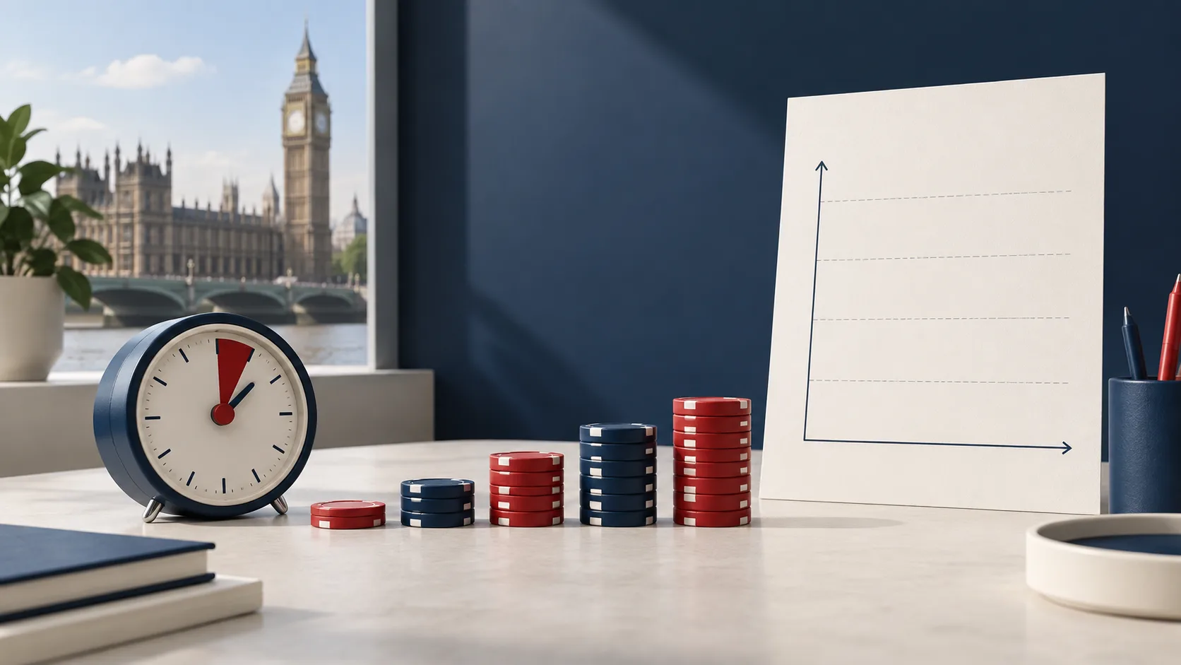 Original editorial illustration for Great Britain online slot stake limits