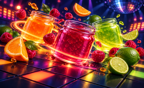 Original editorial illustration for Jammin’ Jars; no supplier game screen is shown.